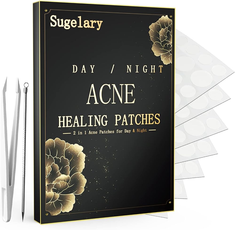 Sugelary 252 Pcs Pimple Patches Hydrocolloid Waterproof Invisible Spot Treatment