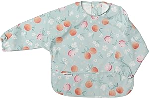 Loulou Lollipop Long Sleeve Mess Free Waterproof Bibs, for baby boys and girls 6-36 Months, Machine Washable, Travel Friendly