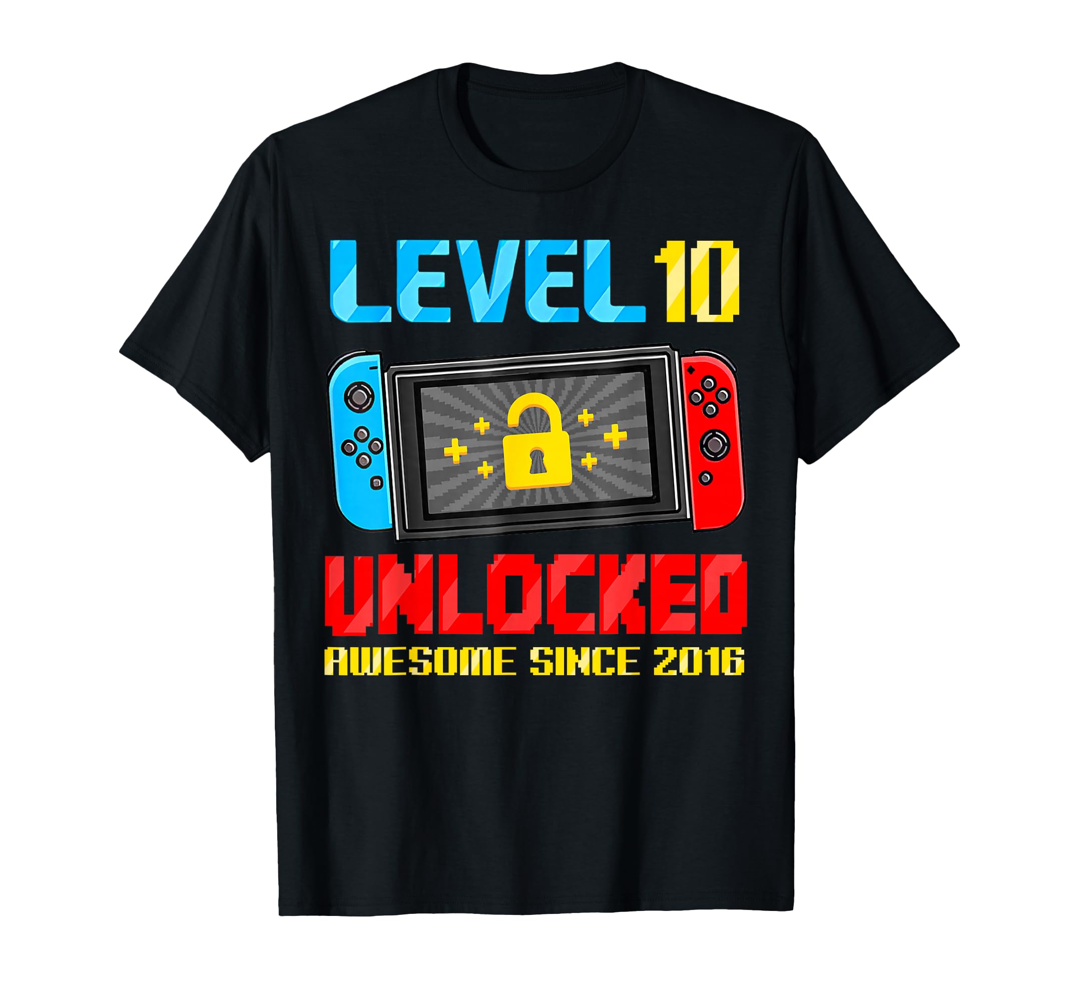 Photo 1 of 10th Birthday Boy Level 10 Gamer 10 Year Video Game Party T-Shirt