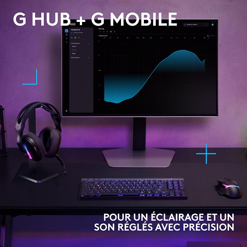 G522 LIGHTSPEED, casque gaming sans fil - Noir