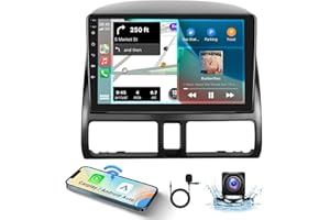 PODOFO Car Radio Stereo with HiFi Audio for Honda CRV 2002-2006, Wireless CarPlay/Android Auto 9 Inch HD Touch Screen Android 13 GPS WiFi Bluetooth FM/RDS HD Backup Camera