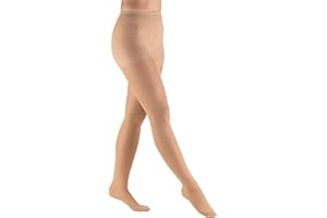 Truform Sheer Compression Pantyhose, 30-40 mmHg, Women's Shaping Tights, 20 Denier, Beige, Medium