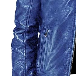 SWJGLITTR Men Slim Fit Motorcyle Leather Jacket