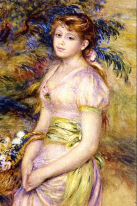 girl with a basket of flowers