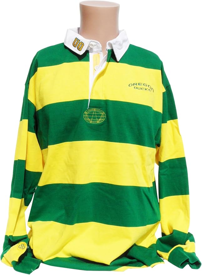 NCAA Oregon Ducks Men�s Striped Rugby Shirt