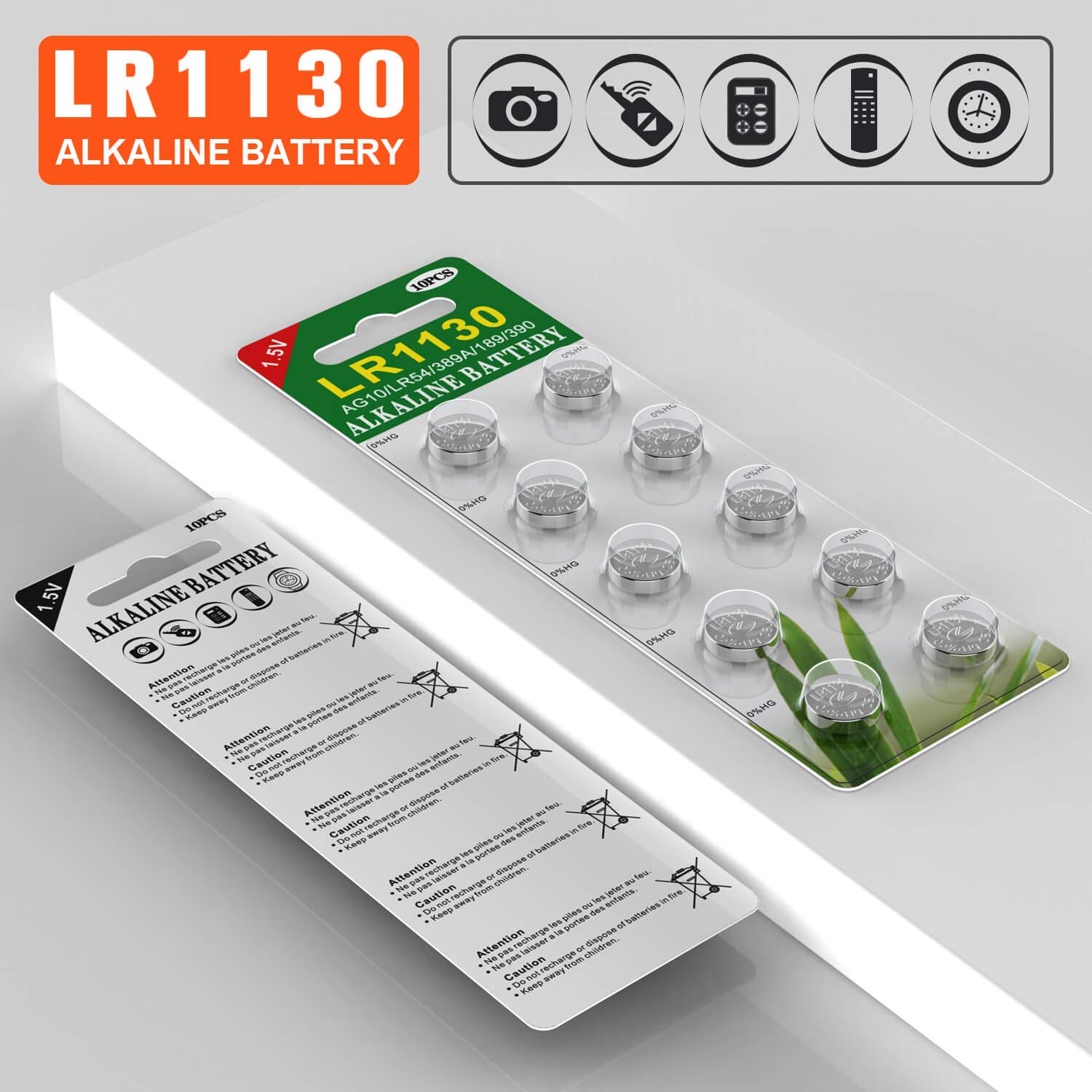 20 Pack Button Cell Batteries 1.5V Alkaline AG10 189 389 LR1130 With Long Shelf Life
