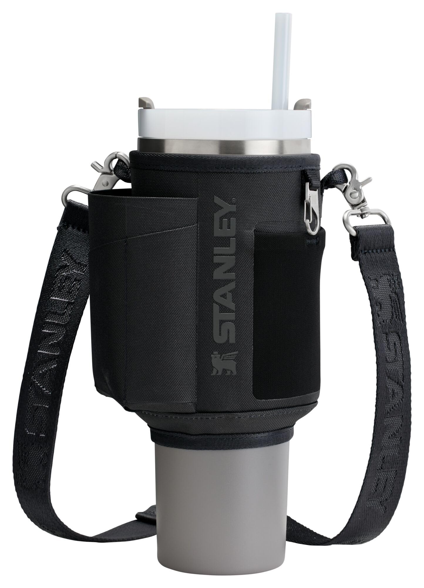 Stanley All Day Quencher Carry All for 40 oz Tumbler with Handle | Crossbody Bag with Phone Holder Pocket, Card Sleeve & Detachable Strap | Water Bottle Carrier Bag | BPA-Free | Black Image