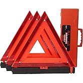 WORKKOOL Safety Triangles DOT Approved, Standard Warning Triangles Enmergency Reflector, Emergency Triangles for Vehicles wit