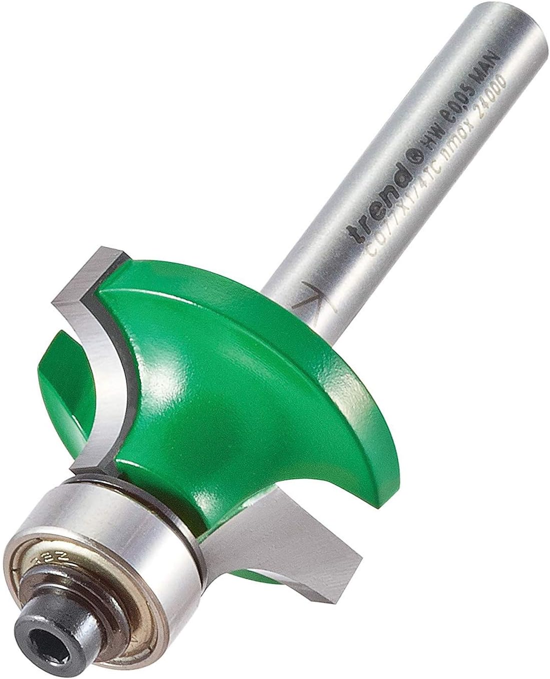 Trend CraftPro Bearing Guided Round Over Router Cutter, 1/4 Inch Shank, 7.9mm Radius, 12.7mm Cut Length
