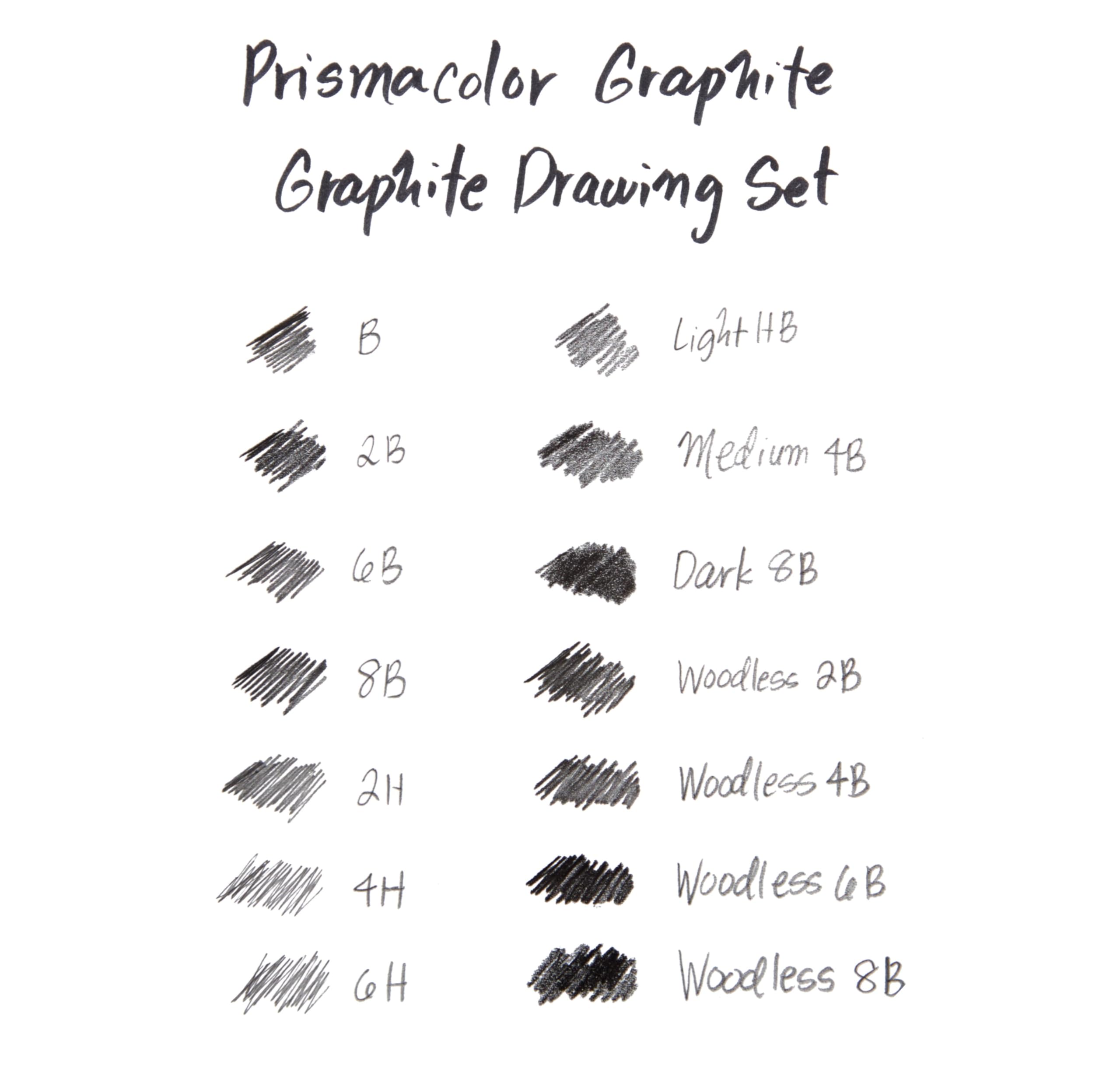 Prismacolor Premier Graphite Drawing Pencils With Erasers & Sharpeners, Adult Coloring, 18-Piece Set