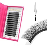 XIUSUZAKI Three-Core 3D U Shaped Eyelash Extensions, Volume Crisscross Lashes Handwoven Wispy Clusters for Professional Lash Artists(3D-U-Three-Core-0.07 C-10mm)