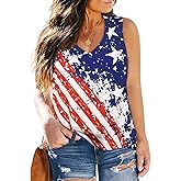 CARCOS Plus Size Tank Tops for Women V Neck Sleeveless T Shirts Solid/Tie Dye/Floral Camisole Casual Tanks for Summer XL-5XL