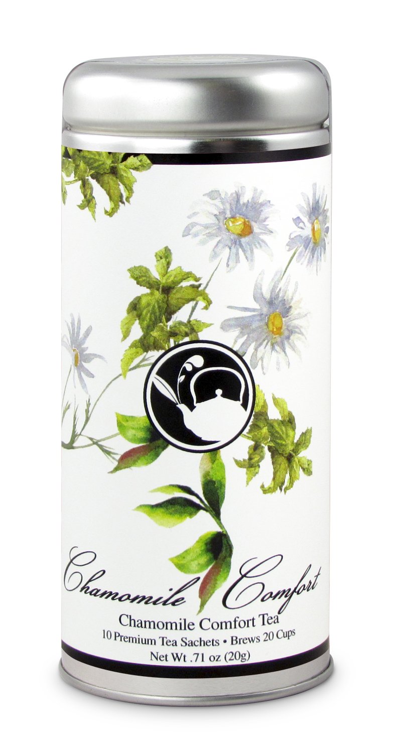 Chamomile Comfort Tea: All-Natural Chamomile Lavender Soothing Herbal Blend, Aids in Sleep, Caffeine-Free, 24 Servings