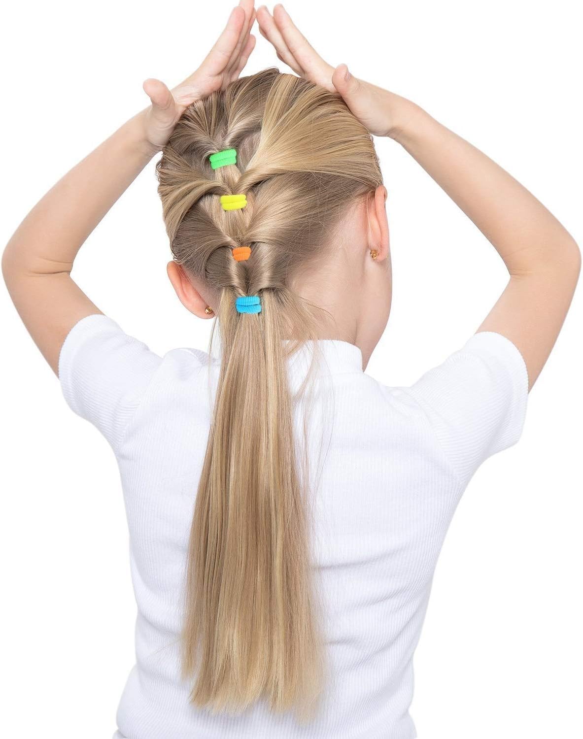 Hair Bands Ties,200pcs Colorful Elastic Rubber Bands Not hurt hair & No Crease Ponytail Holders,Tiny Soft Hair Ties for Toddler Baby Kids (Multi-Colored) - Image 4