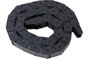 1 Meter R38 Black Nylon Cable Drag Chain, with End Connectors, Wire Carrier for 3D Printer CNC Machine 18x25mm