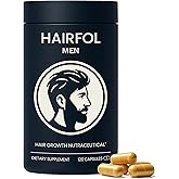 Hairfol Men's Hair Growth Supplement – Clinically Tested Hair Growth Vitamins for Men, Thicker Hair & Scalp Coverage, Hair Regrowth Support for Men – Stronger, Fuller Hair – 1 Month Supply