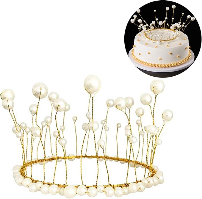 Crown Happy Birthday Cake Topper Wedding Baby Shower Cake Topper