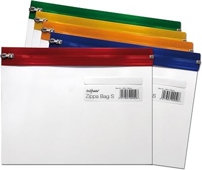 Snopake A5 Zippa-Bag S Classic Pack of 5 255x190mm Transparent Write-On Label