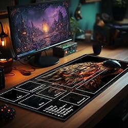 EDGFRTOIO Playmat with Zones for MTG Card Game