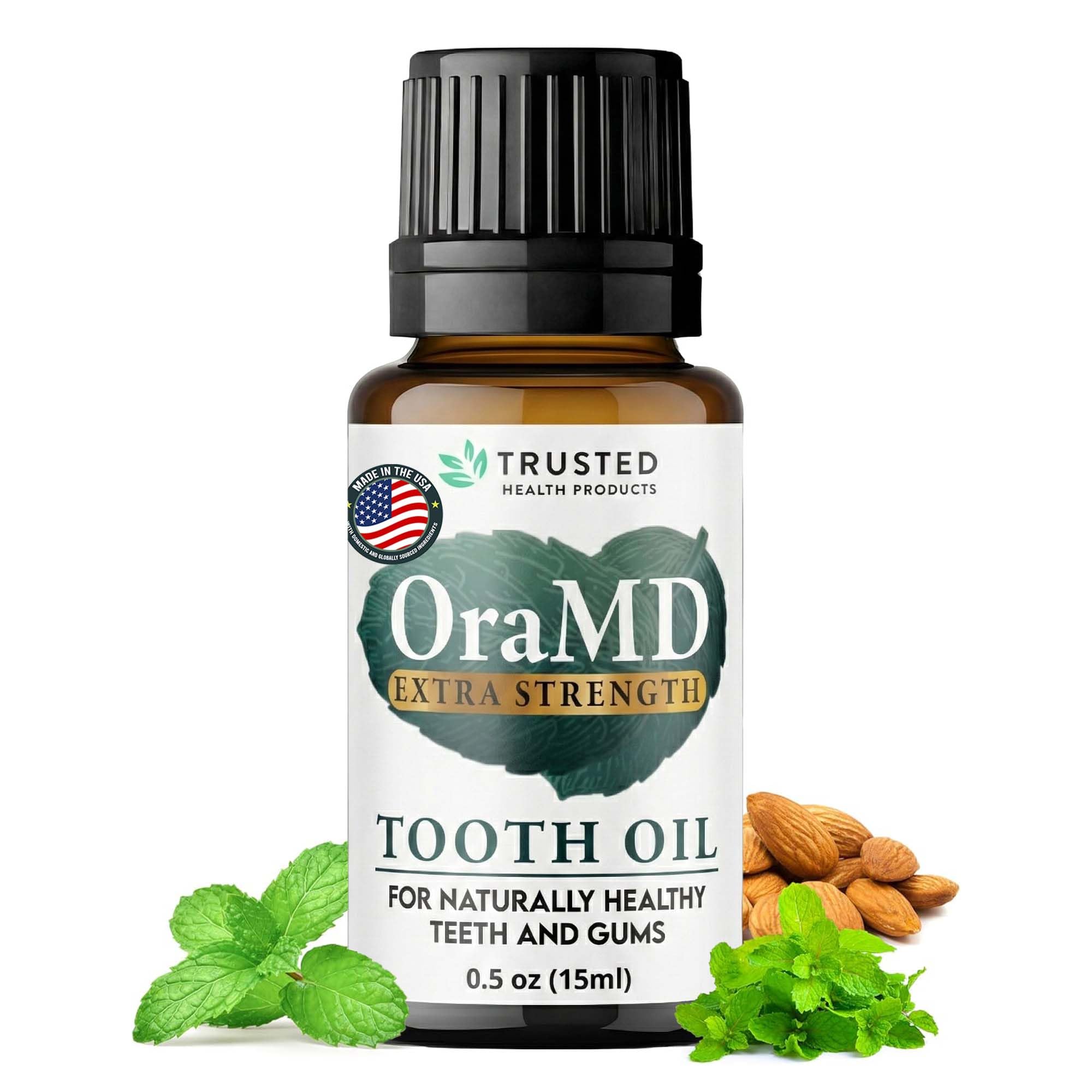 OraMD 4-in-1 Extra Strength Tooth Oil - Clinically Tested Gum Disease Treatment, Gingivitis Treatment and Sensitive Teeth and Gums - All-Natural (1 Pack)