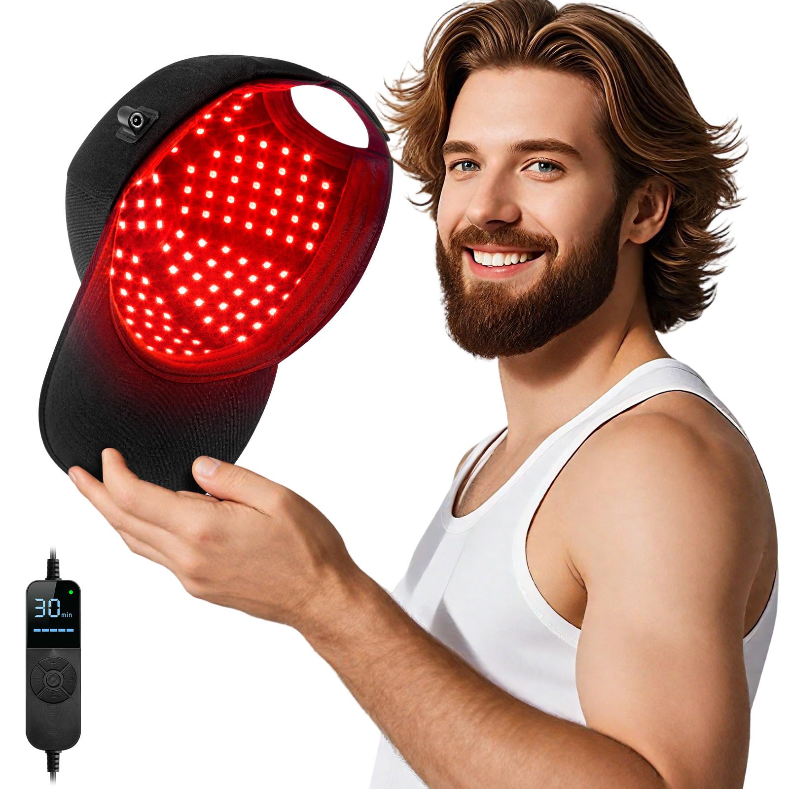 Photo 1 of Laser Hair Growth Cap?Red Light theray for Hair, Deep Black Cap