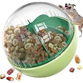 KADTC XL Rolling Dog Treat Dispenser Toys Wobble Giggle Ball, Slow Feeder | Clear-View Shell | Visible Treats | Flow Control 