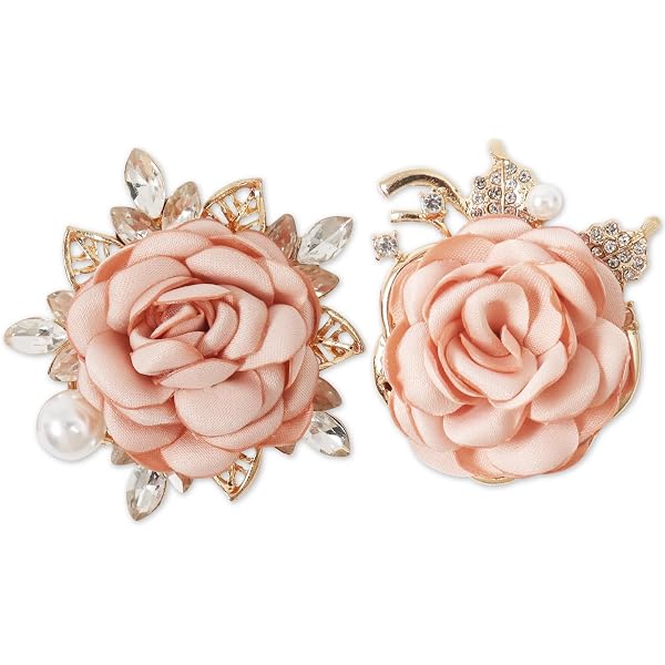 Elegant Rose Flower Pearl Brooch Pin - Vintage Floral Hairpin & Scarf Pin For Women, Clothing & Bag Decoration