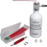 JOUNJIP Refillable Non Aerosol Compressed-Air Spray Bottle, 16 oz | Pressurized Sprayer, Aluminum Can Sprayer, For Automotive, Cleaning and Lubrication, Empty Bottle, NOT an Air Duster