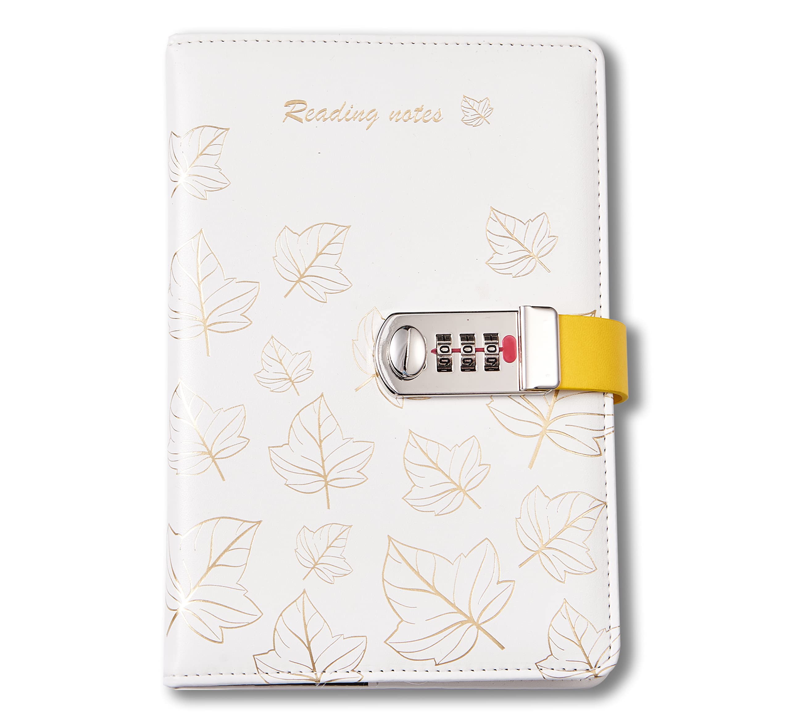 Auvier Creative Leather Diary with Combination Lock, A5 Secret Password Notebook Journal Digital Locking Diary Notepad Handbook Sketchbook Daily Planner Agenda, Travel Diary Organiser, 145x215mm