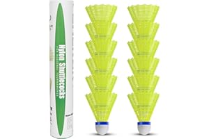 ZHENAN Badminton Birdies,12 Pack Nylon Badminton Shuttlecocks-Hight Speed Batting Training Practice Birdie Ball for Indoor and Outdoor Sports Matches,Highly Stable & Durable Shuttle Balls