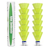 ZHENAN Badminton Birdies,12 Pack Nylon Badminton