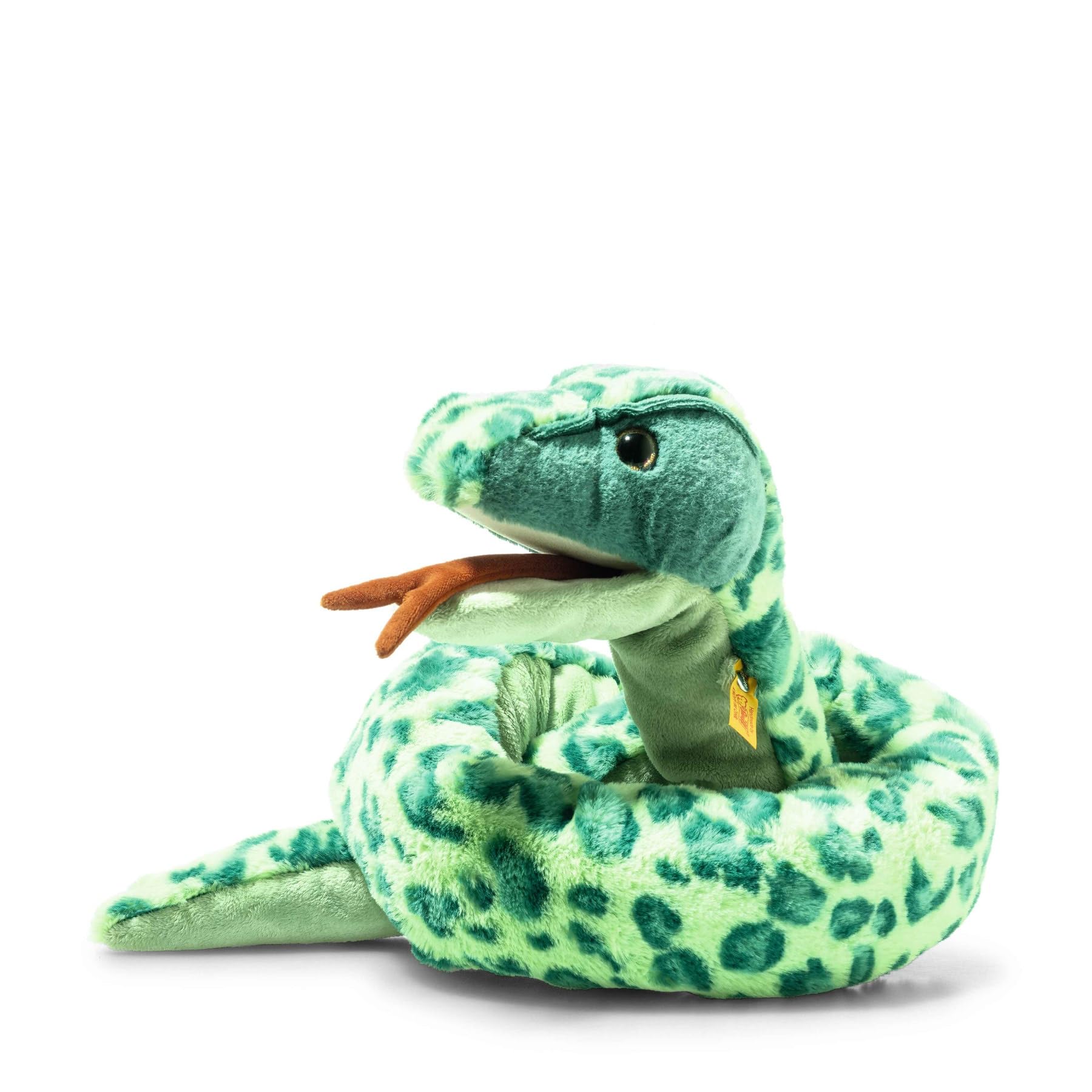 Steiff Gin Schlange grün 130 cm, Soft Cuddly Friends, Kuscheltier Schlange, Flauschiges Stofftier zum Spielen & Kuscheln, aus kuschelweichem Plüsch für babysanfte Haut, waschmaschinenfest