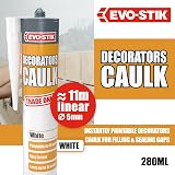 EVO-STIK Decorators Caulk White 280ml Low Movement Gap Filler view 2