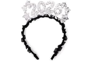 Needzo 2026 Happy New Year Headband, Glitter Headwear Party Decorations, One Size Fits Most