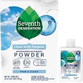 Seventh Generation Dishwasher Detergent Powder + Rinse Aid, Free &amp; Clear | Dish Detergent + Power+ Rinse Aid | Biodegradable, Plant-Based &amp; Chlorine-Free, Septic Safe Dishwashing Supplies