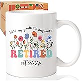 Retirement Gifts for Woman Men, Funny Happy Retiree Mug 11 Oz, Best Retirement Gift for Women 2026, Retired Birthday Christmas Gifts for Boss, Coworkers, Friends, Sisters, Mom & Teacher -1
