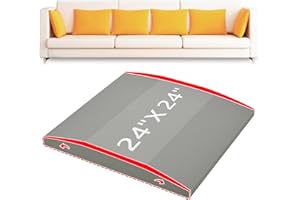 HAVARGO Couch Cushion Support High Density Foam 24X24X2.4 Inches Sofa Couch Supports for Sagging Cushions Light Grey 1Pc with Anti Slip Mesh Fabric
