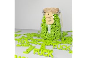 PG PINGO MAKE Jar of Fucks (7oz 100PCS): Fuck to Give, White Elephant Gifts - Gifts for Home, Office, Birthdays, Holidays, Anniversaries, Christmas, Valentine's, Halloween - Ideal for Women and Men (Green apple)