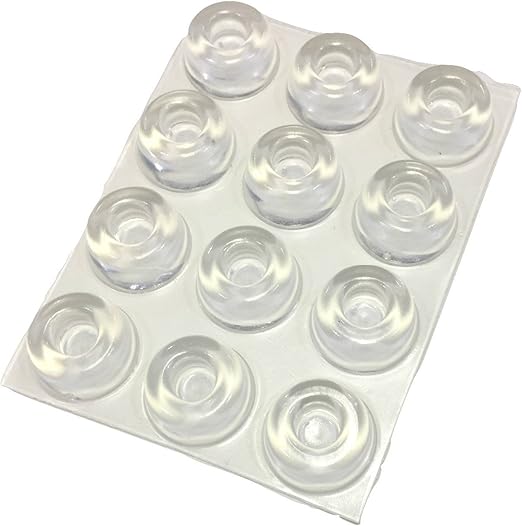 Small Clear Door Knob Bumpers Set Of 12 Made In Usa Self