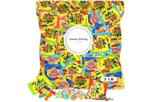 Sweet Gifting Sour Patch Kids & Swedish Fish Mix, Bulk 2 LB, Gummy Candy Variety Pack, Fun Size, Soft And Chewy Gummies, Individually Wrapped, Pinata Filler, Easter Candy, Movie Theater Treats