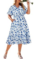 Hanna Nikole Women's Plus Size Boho Floral Maxi