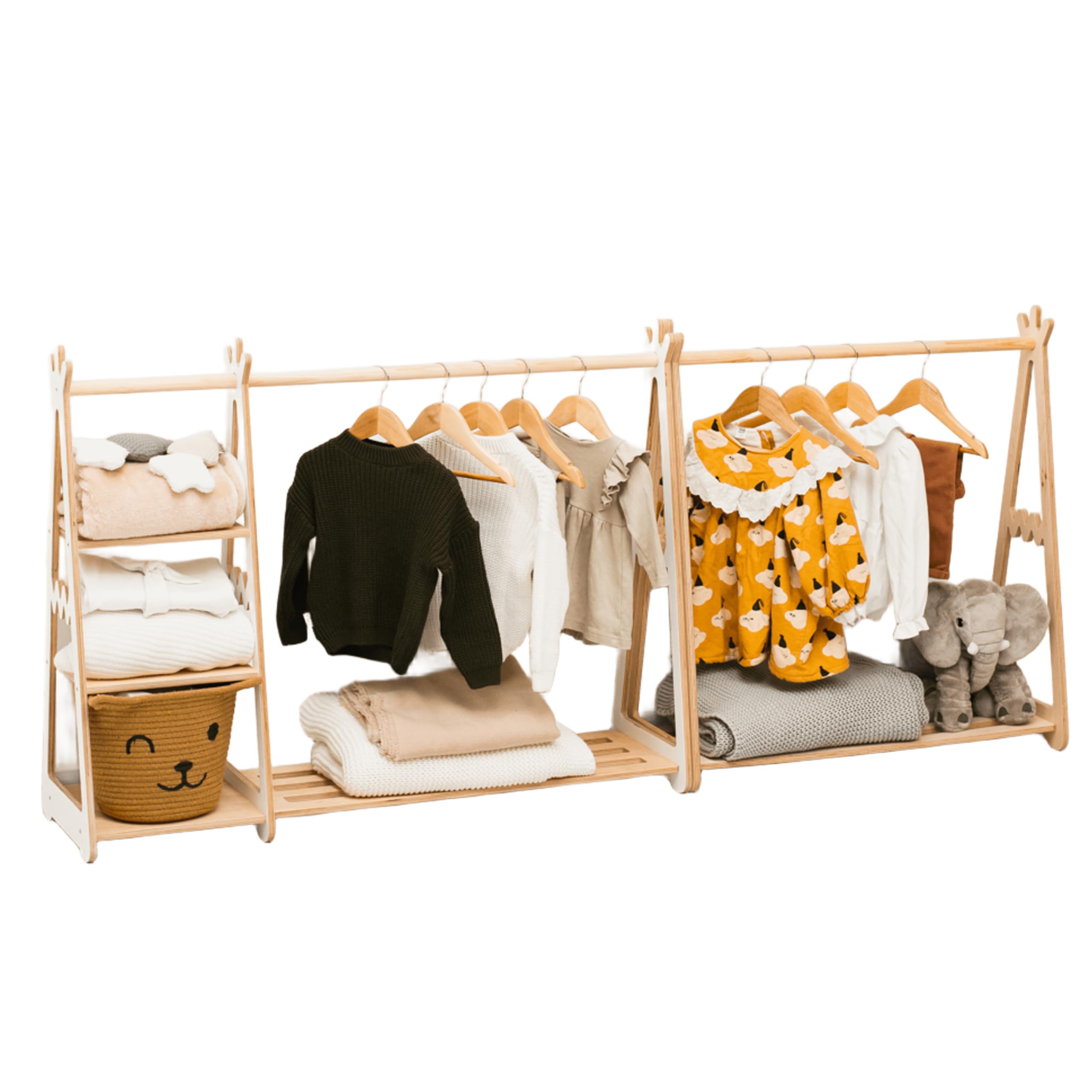 Montessori Teepee Style Clothing Rack Furniture for