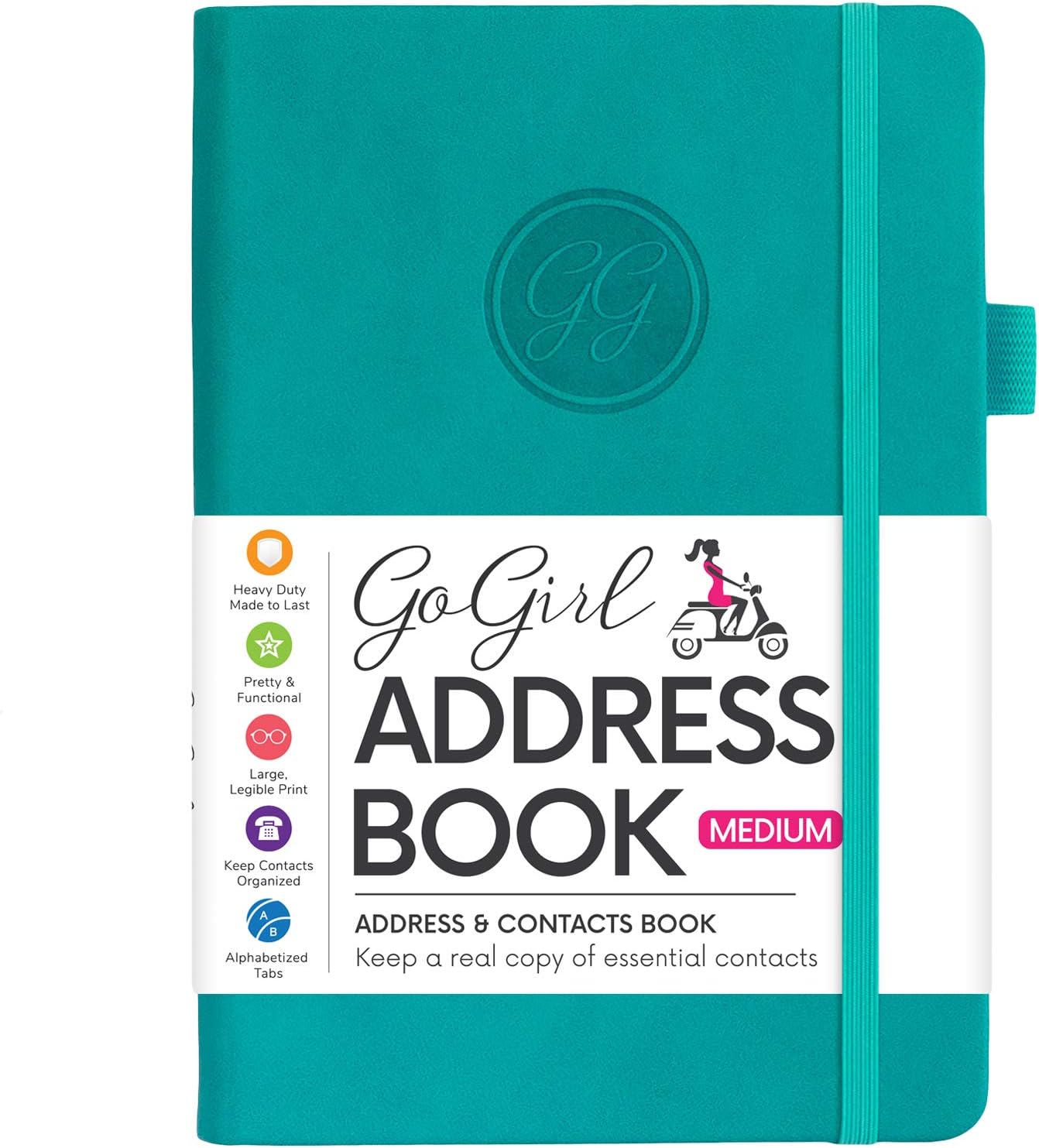 GoGirl Address Book Telephone and Address Book with Alphabetic Tabs for Safely