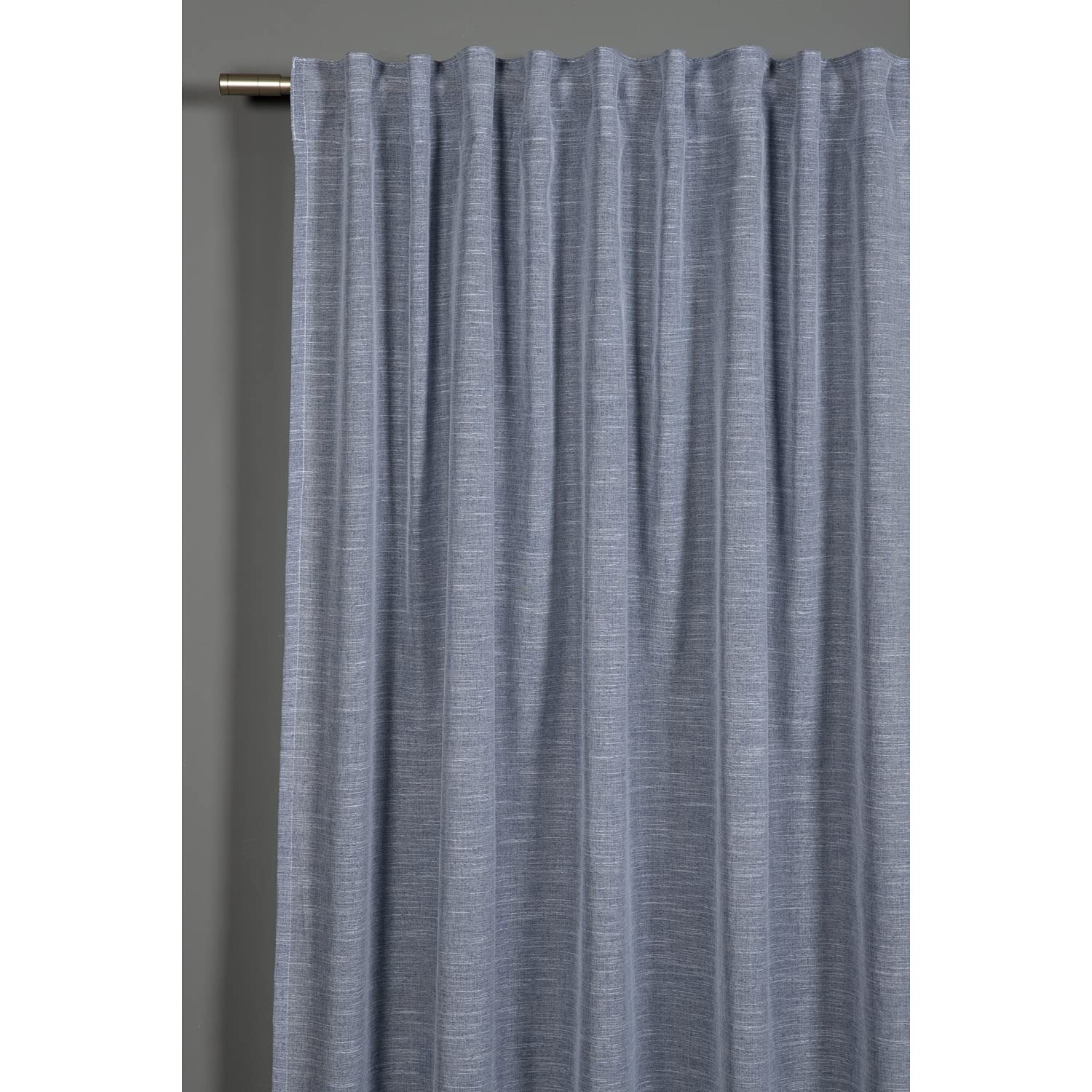 Gardinia Curtain with Concealed Tabs and Tape Translucent Curtain Plain Texture Blue 140 x 175 cm