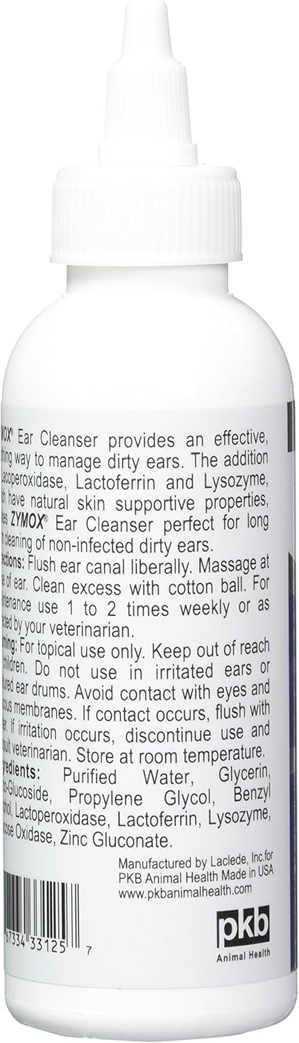 Zymox Ear Cleanser With Bio-Active Enzymes, 4 oz. : Pet Ear Care Supplies : Pet Supplies