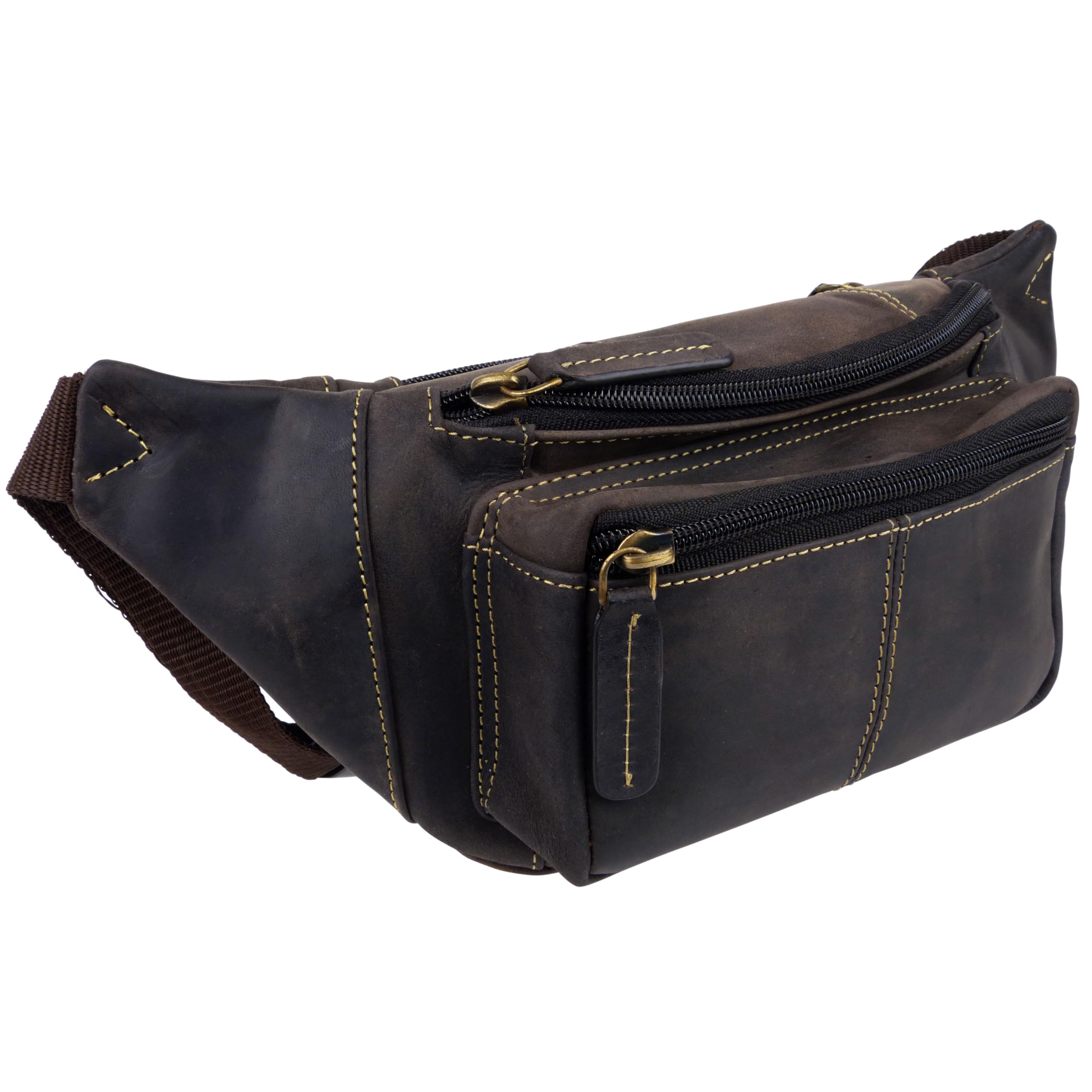 Visconti Oiled Leather Bum Bag Fanny Pack