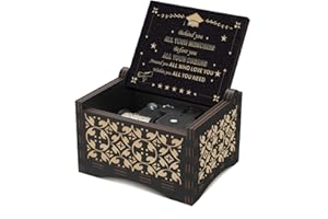 BOOB Graduation Music Box Vintage Wood Play You are My Sunshine Engraved Inspirational Present Wooden Musical Friendship College Gifts for Friends Kids Boys Girls