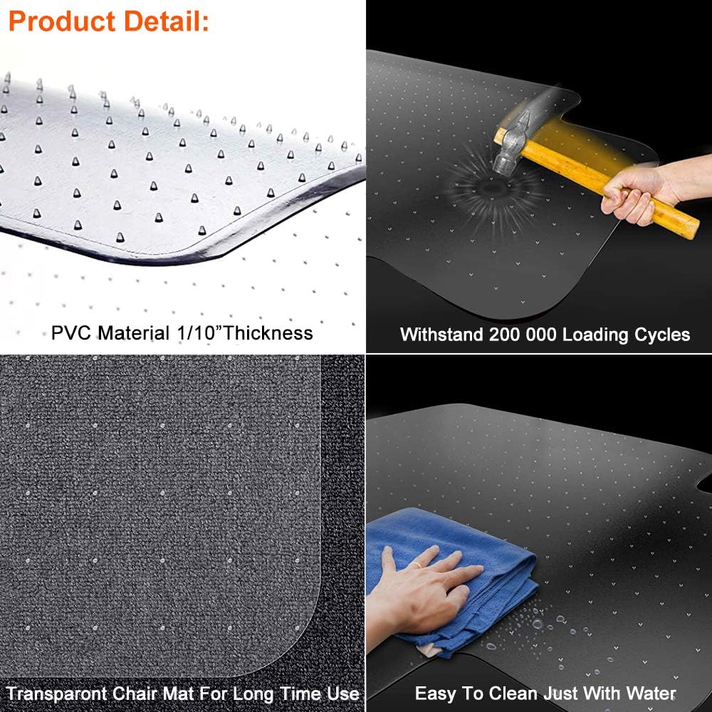 Chair Mat for Hard Floor Home Office Chair Mats Protector for Hardwood Floor 36"x 48" : Office Products
