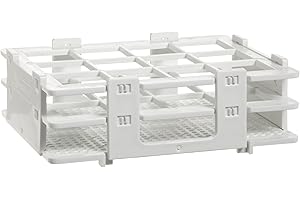 Bel-Art F18514-0025 No-Wire Bottle and Vial Rack; 20-25mm, 12 Places, 5.08 x 4.15 x 1.70 in., Polypropylene