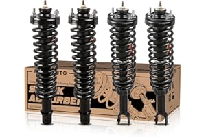 KUIPERAUTO Front and Rear Complete Struts shocks Assembly w/Coil Spring 171291R 171291L 171292 Compatible with 1996-2000 Honda Civic Compatible with 1997-2000 Acura EL Shock Absorbers Replacement 4PCS